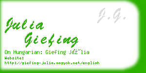 julia giefing business card